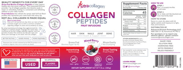 Collagen Peptides Fruit Infusions - Mixed Berry