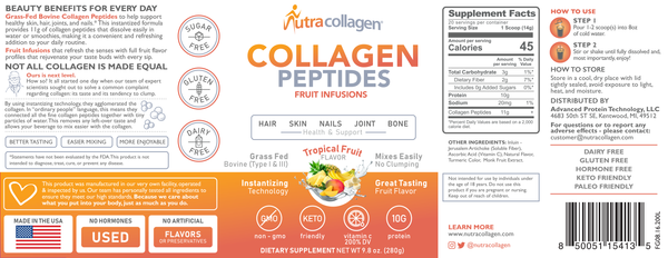 Collagen Peptides Fruit Infusions - Tropical Fruit